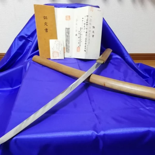 Antigua espada Wakizashi japonesa anterior a 1700 Nihonto original Fujiwara Takada NBTHK 363k3